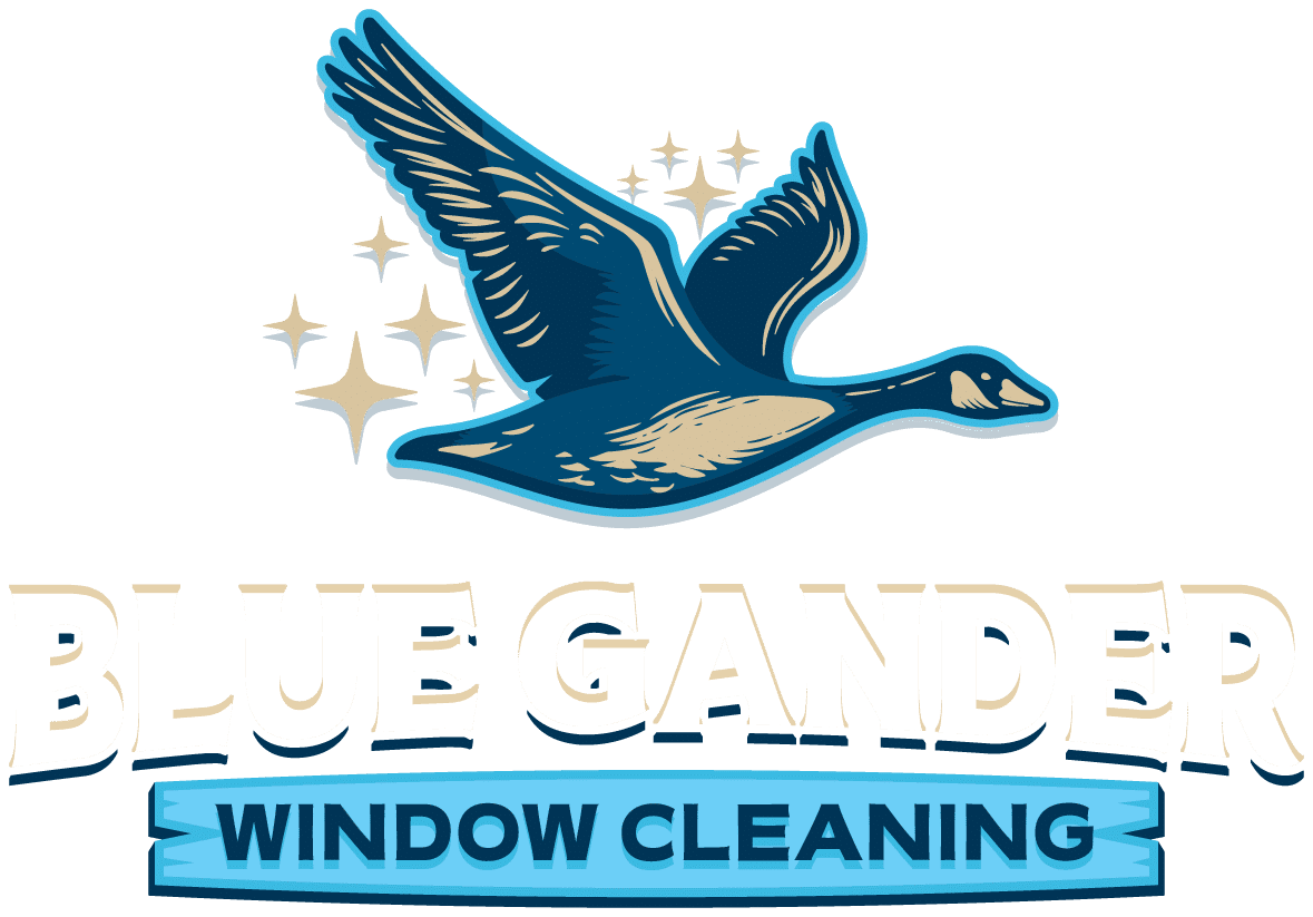 White Blue Gander Logo