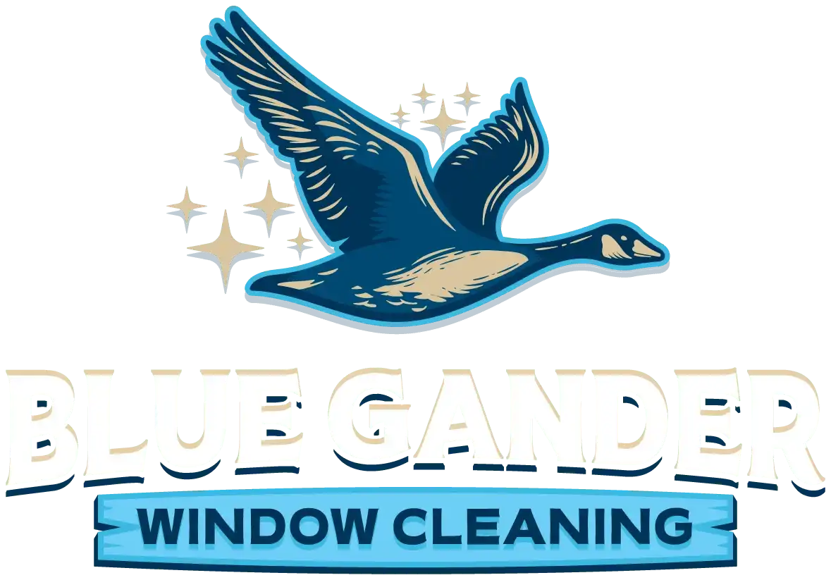 White Blue Gander Logo